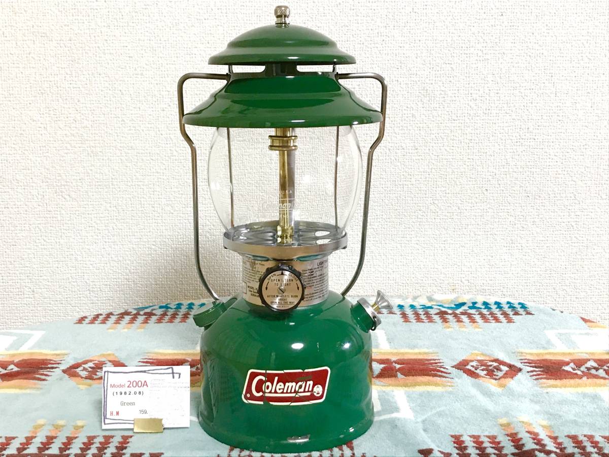 Coleman】1982年 8月製 200A(グリーン) コールマン ビンテージランタン