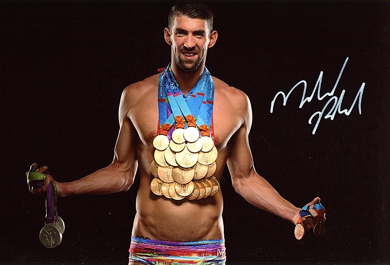 新品】マイケル・フェルプス 直筆サインフォト/写真 水泳 Michael
