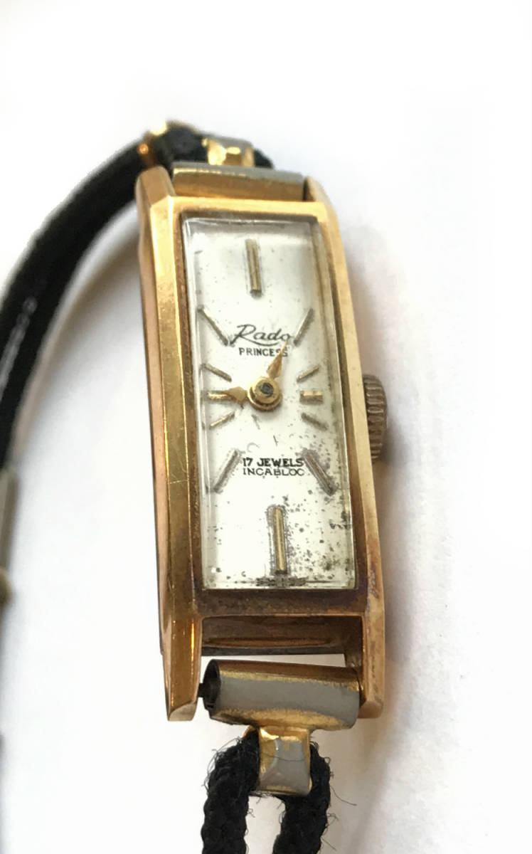 【稼働品】RADO ラドー プリンセス コンビ デイト 手巻き式 ゴールド 稼働品】RADO ラドー プリンセス コンビ デイト 手巻き式 ゴールド
