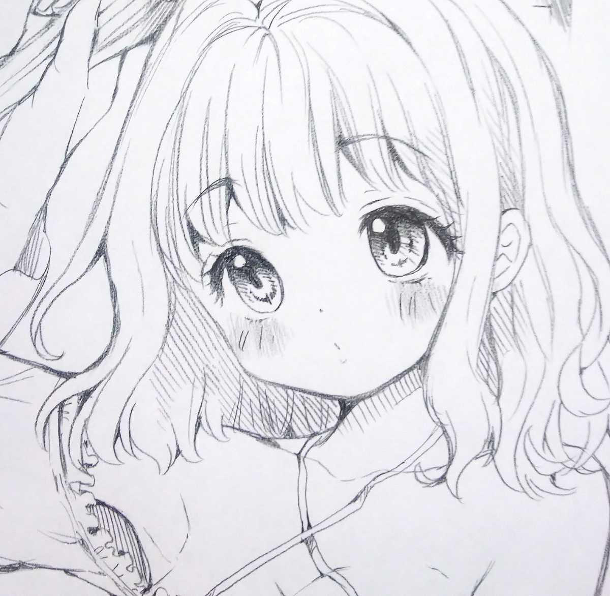 手描きイラスト 髪弄り 女の子 オリジナル ラフ画 の落札情報詳細 ヤフオク落札価格情報 オークフリー スマートフォン版