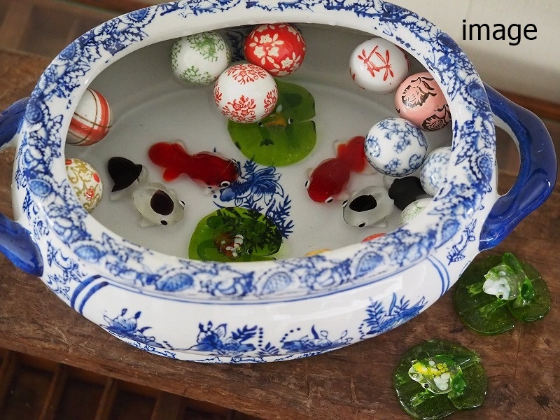 新品 値引き 双耳金魚鉢 金魚と水草柄 楕円 12インチ メダカ鉢 陶器 染付 和モダン めだか鉢 金魚鉢 睡蓮鉢 鉢カバー の落札情報詳細 ヤフオク落札価格情報 オークフリー スマートフォン版