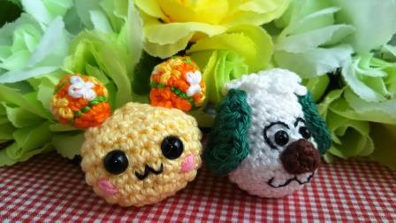 新品】ハンドメイドあみぐるみ☆ヘアゴム2個組☆ワンワン＆うーたん風