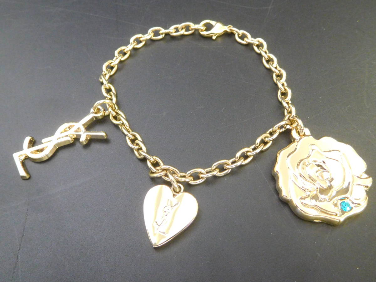 08 23 06 Y Yves Saint Laurent イブサンローラン Ysl チャーム ブレスレット シルバー系 名23 の落札情報詳細 ヤフオク落札価格情報 オークフリー
