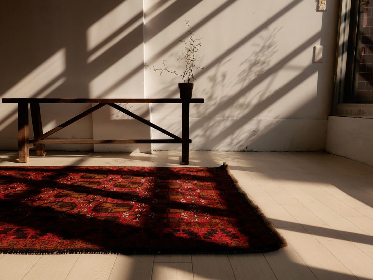 トライバルラグ ヴィンテージ家具 285×86cm 手織り 絨毯 アフガニスタン ヴィンテージラグ オールド手織り絨毯 トライバルラグ