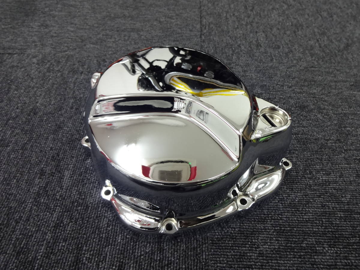 新品】大阪魔人 ゼファー400 クラッチカバー メッキ後未使用品 再