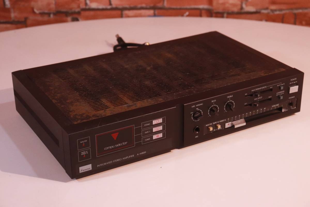 レトロ! Sansui プリメインアンプ A-M800 サンスイ ステレオアンプ