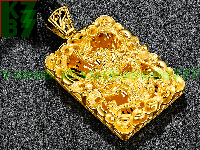 メンズゴールドドラゴンネックレスペンダント純金金運財運開運