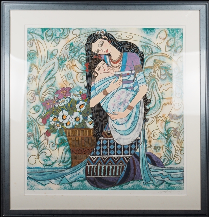 版画】【蘇山】[ザンホンビン(Zhang Hongbin)] 3556 絵画 リトグラフ