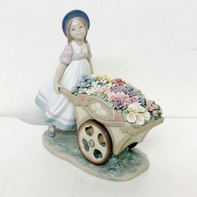 スペイン☆リヤドロ Lladro「花車01283」陶器人形 置物 フィギュリン