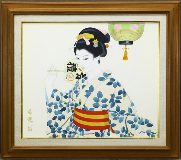 志村立美「舞妓(Ⅰ)」シルクスクリーン　刷り込みサイン・落款・作品証明シール有り 志村立美「舞妓(Ⅰ)」シルクスクリーン 刷り込みサイン・落款