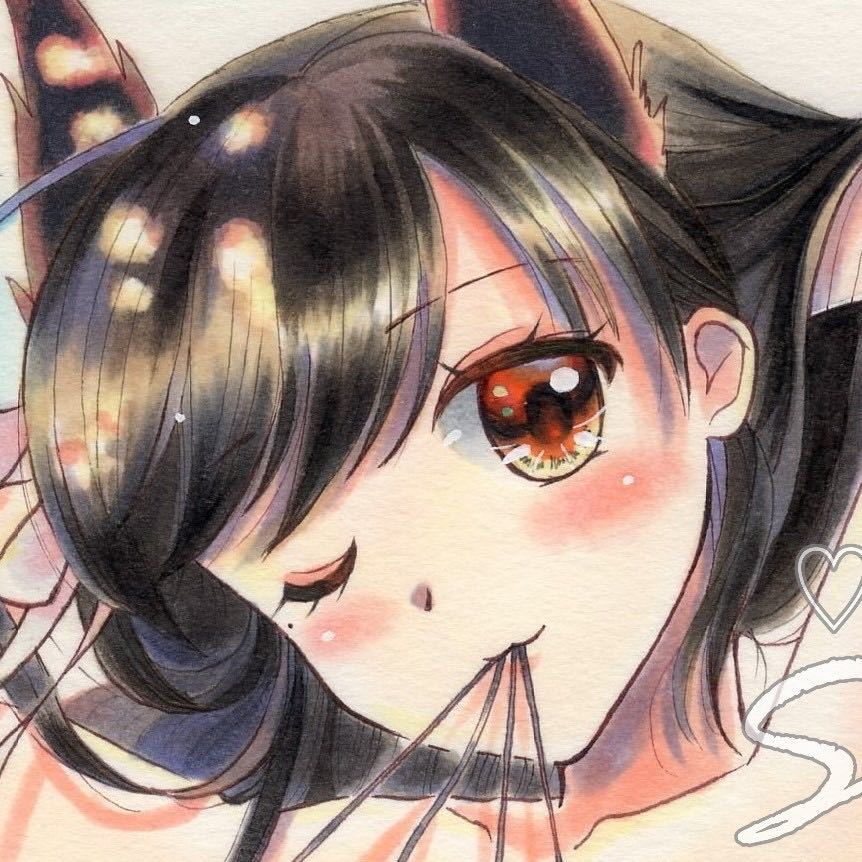 同人手描きイラスト＊アズールレーン＊ヘレナ＊正月＊コピック＊Ｂ５