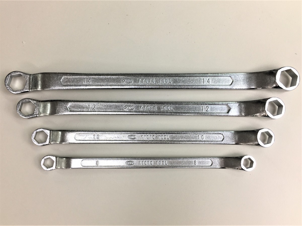 【工具】KTC HEX. OFFSET WRENCH 4本セット F6,U4,L6,S3 8,10,12,14mm 六角 オフセットレンチ