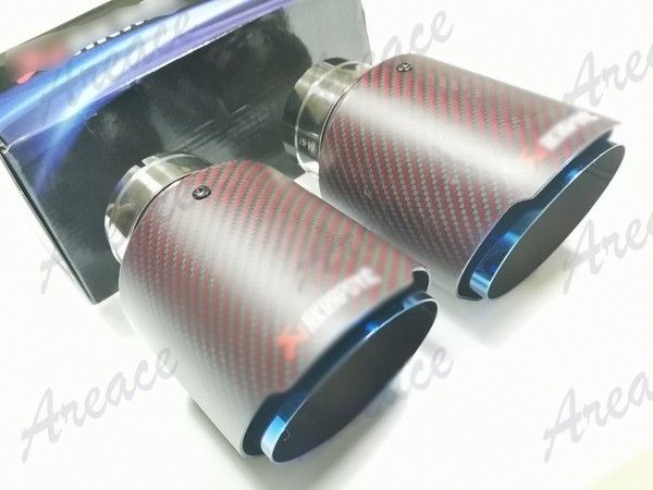 新品 サイズ 色選択可 Akrapovic アクラポビッチ風 赤 カーボンファイバー マフラーカッター In側 63 Out側 カーボン外径76 101mm の落札情報詳細 ヤフオク落札価格情報 オークフリー スマートフォン版