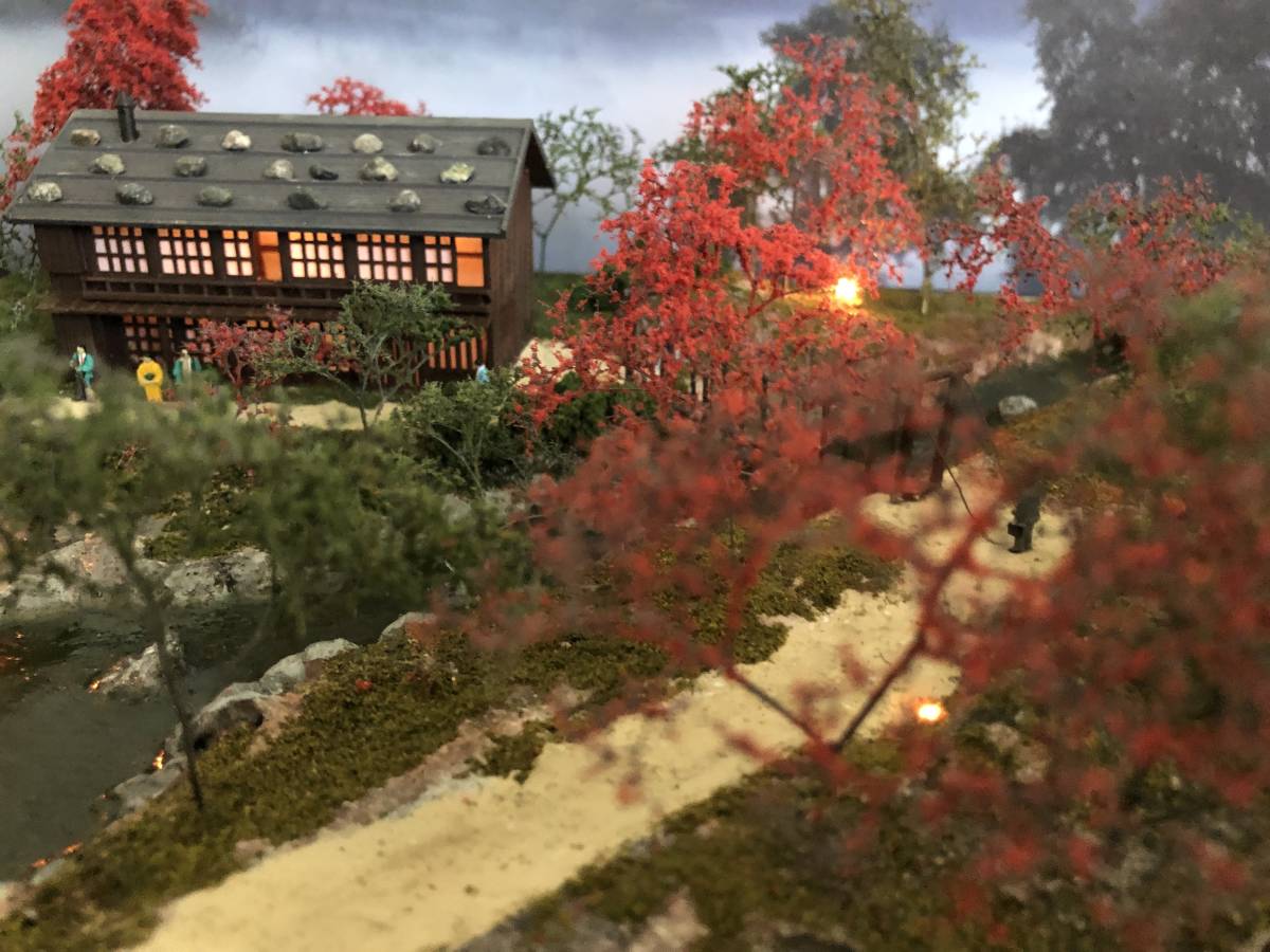 新品】ジオラマ完成品 マイクロエース 山の温泉宿 1/150 電飾4箇所点灯