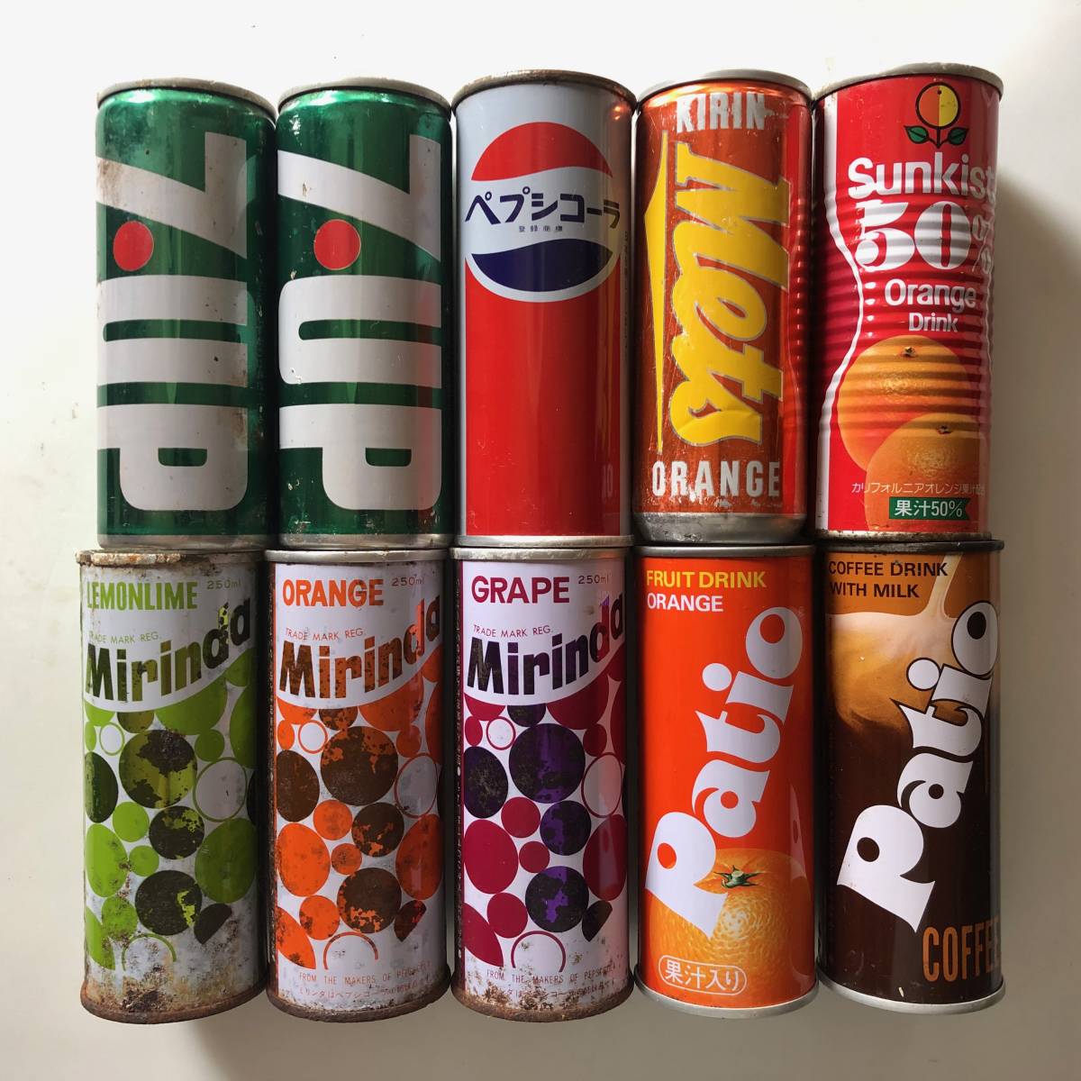 空缶』ペプシコーラ PEPSI パティオ ミリンダ 7UP メローイエロー