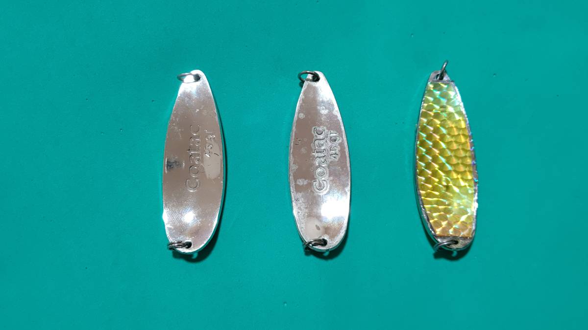 中古ルアー コータック３個セット ４５ｇ２個 重さ不明１個 サケ 鮭 アキアジ サーモン の落札情報詳細 ヤフオク落札価格情報 オークフリー スマートフォン版
