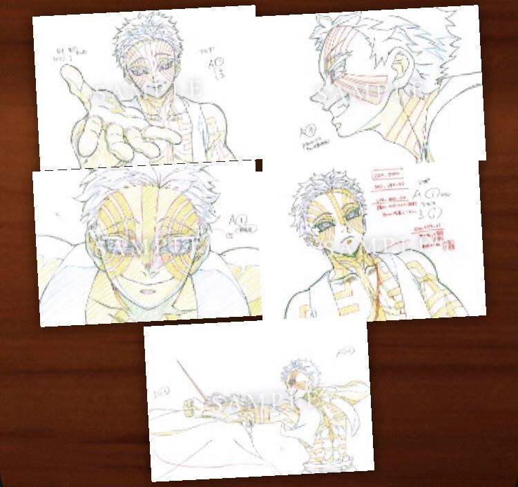 15枚入り　鬼滅の刃　猗窩座　あかざ　原画ポストカードセット　無限列車編 新品】ufotable cafe 鬼滅の刃 無限列車編 展示原画 ポストカード