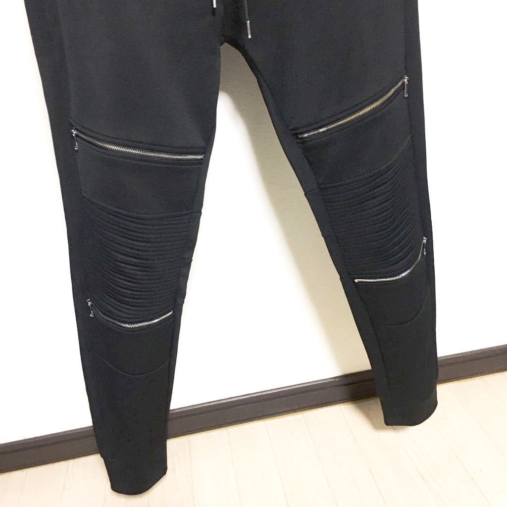 希少 Zara Man スウェット バイカー ジョガーパンツ スキニー 送料210円 Xl 34 メンズ ジッパー 黒 パンツ ジャージ ストレッチ の落札情報詳細 ヤフオク落札価格情報 オークフリー スマートフォン版