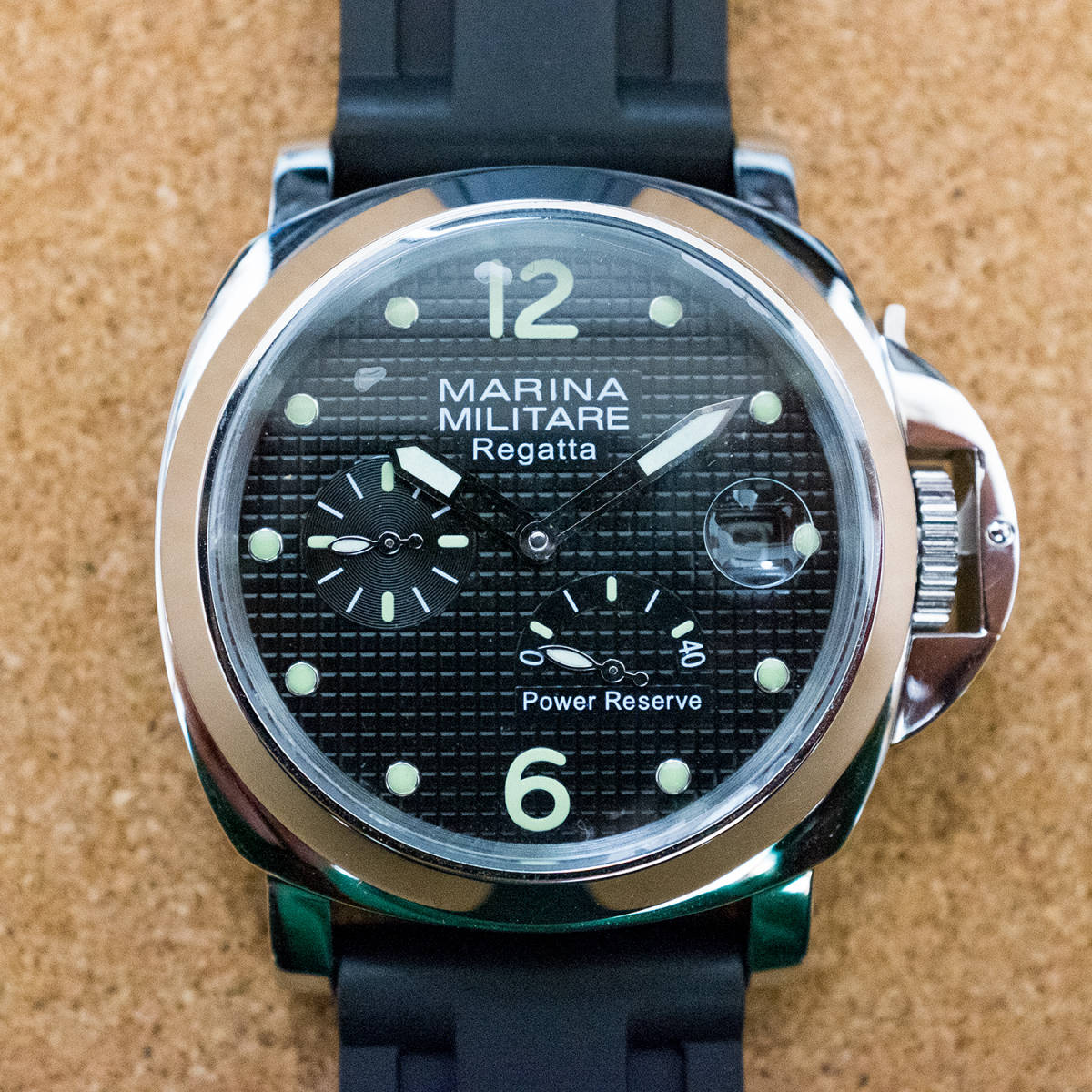 MARINA MILITARE 自動巻き時計 ブラック マリーナミリターレ MARINA MILITARE 44mm 自動巻き オマージュ