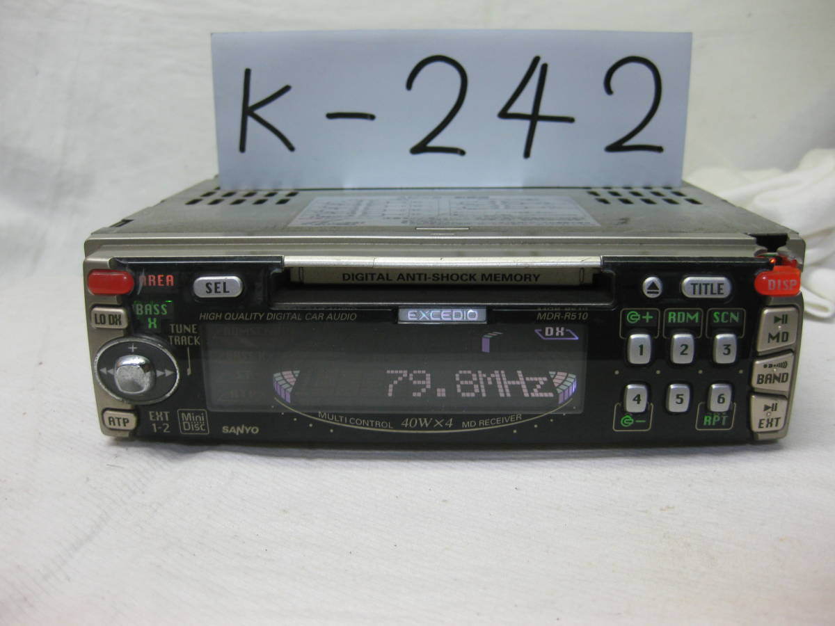 SANYO Excedio CDF-MS11(K) 1DINサイズ MD/CDデッキ MDLP対応 中古美品