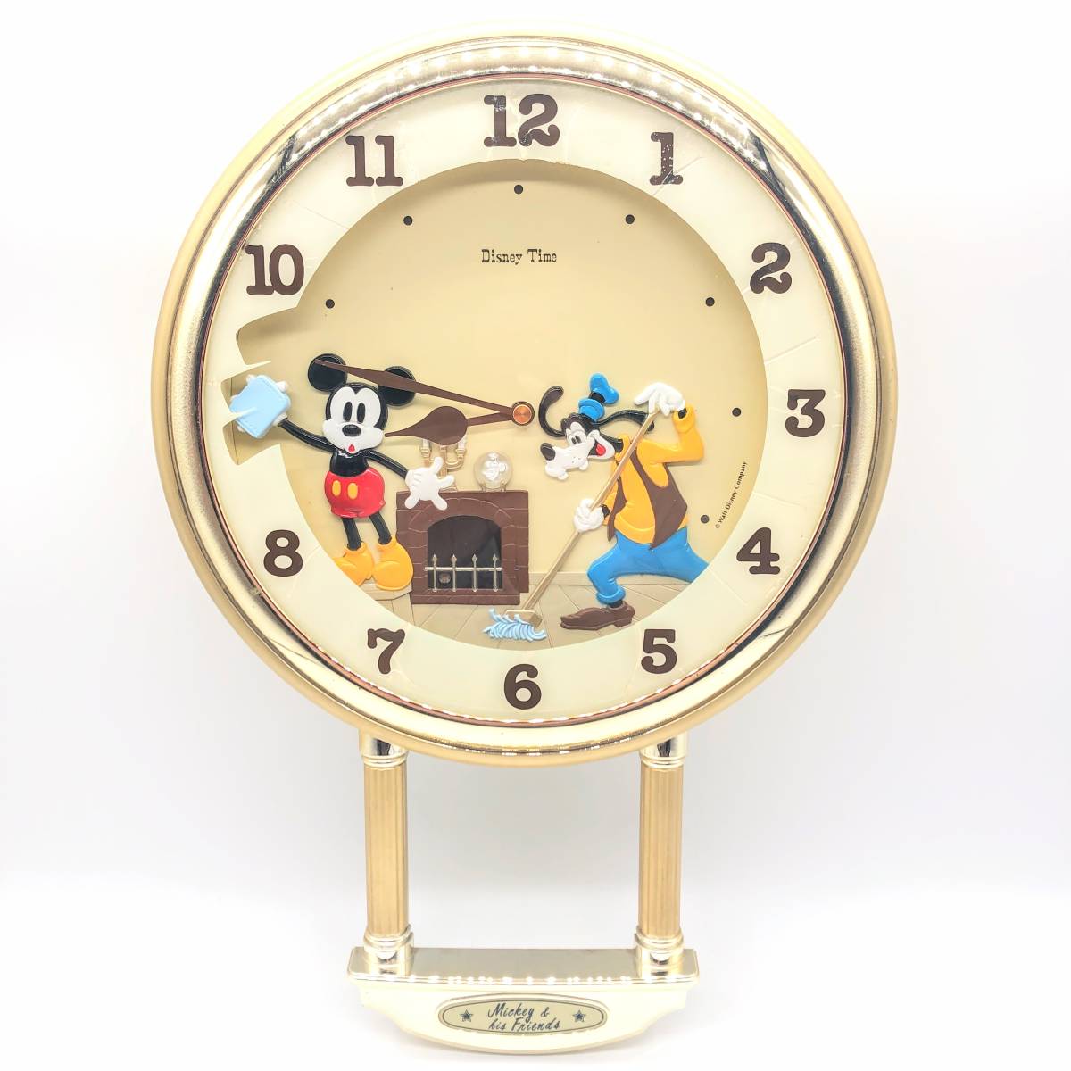 Y ディズニー タイム Disney Time 掛時計 電池式 ミッキー グーフィー Fw710g インテリア 雑貨 お洒落 キャラクター Used の落札情報詳細 ヤフオク落札価格情報 オークフリー スマートフォン版