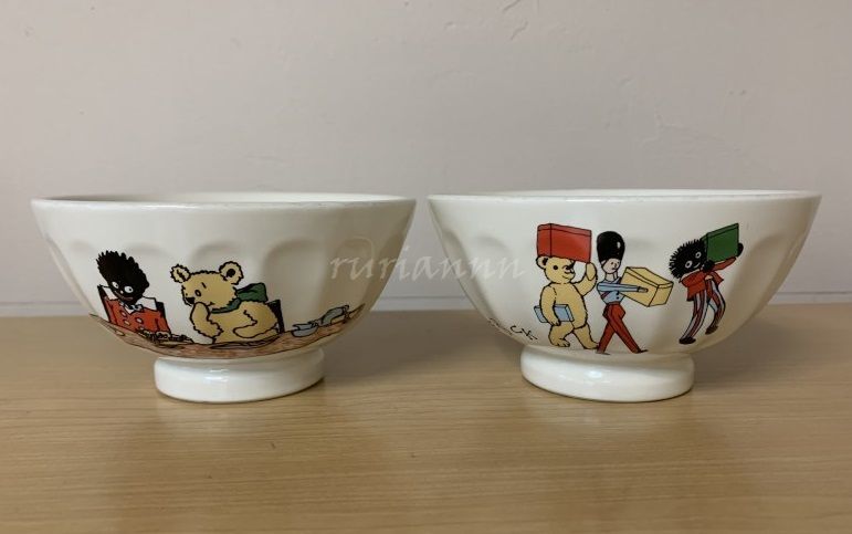 ミニチュアテディベアとカフェオレボウルセット