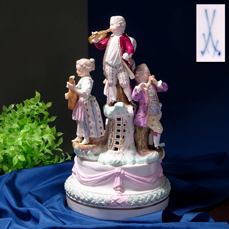 慶應◇19世紀【Meissen オールドマイセン】ケンドラー原型磁器人形