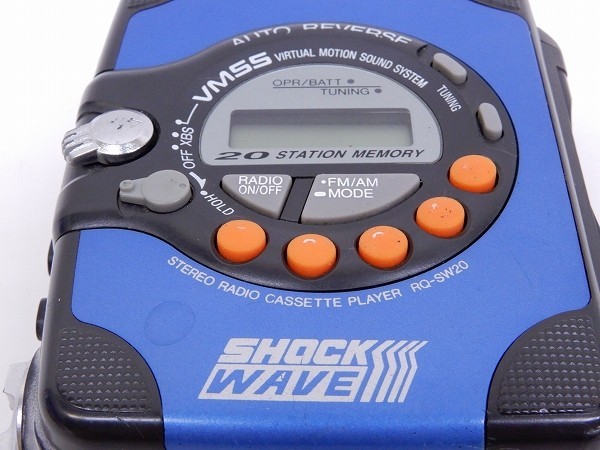 【稼働品】パナソニック ショックウェーブ カセットウォークマン RQ-SW20 Panasonic SHOCK WAVE RQ-SW20 限定オレンジ カセットプレーヤー