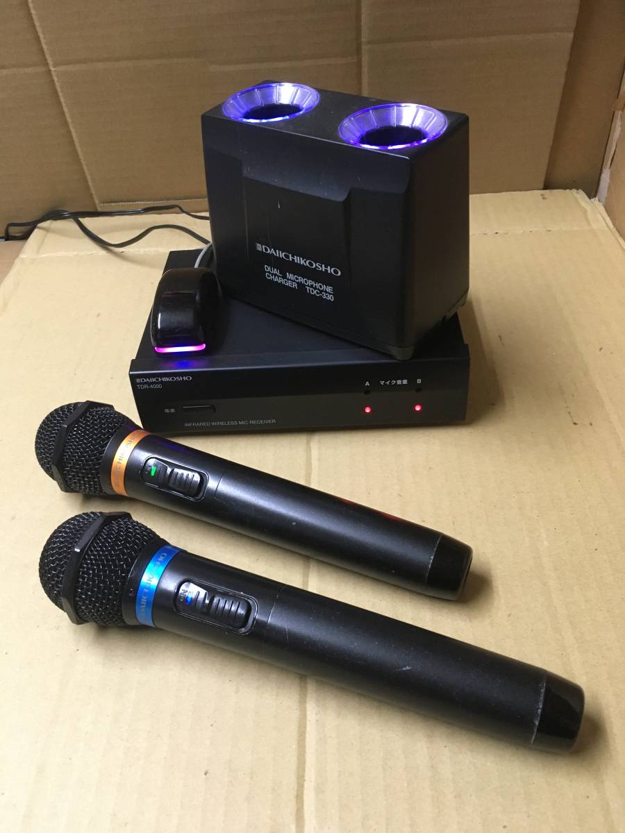 ★第一興商 赤外線ワイヤレスマイク ＴＤＭ-６００ ★2本セット 第一興商 赤外線ワイヤレスマイク DAM TDM-600 マイクセット