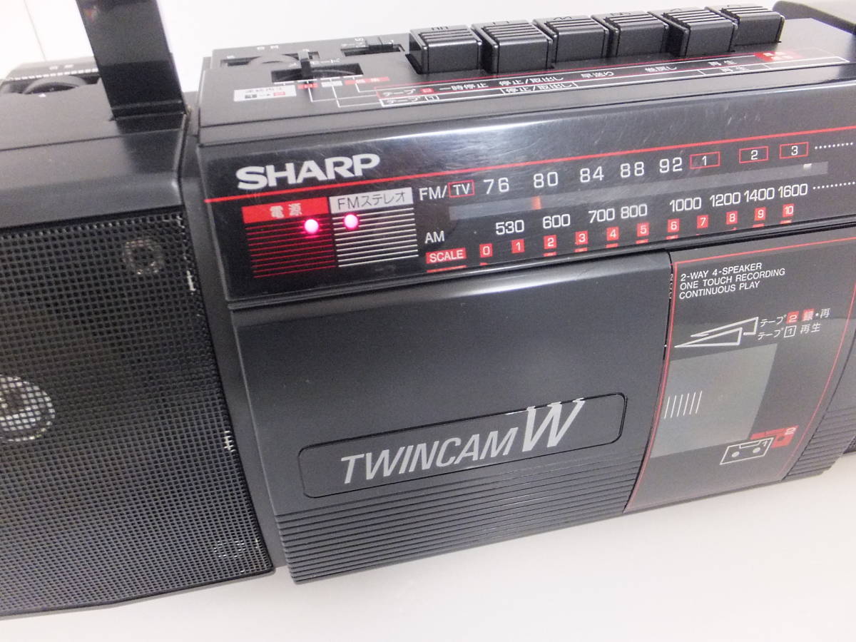 SHARP ダブルラジカセ QT88 昭和 レトロ