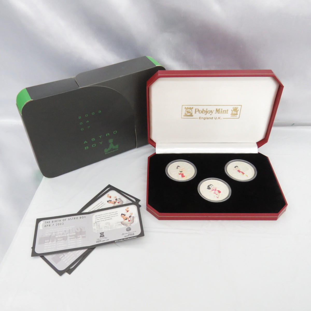 鉄腕アトム 記念銀貨セット Pobjoy Mint 10ドル銀貨セット