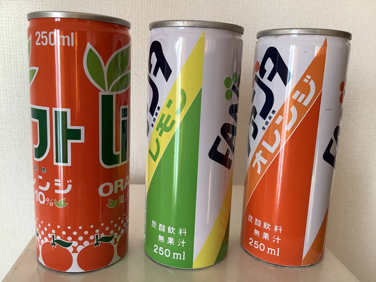 新品ファンタ２種・リフトオレンジ 缶中身入り３缶 250ml ファンタ