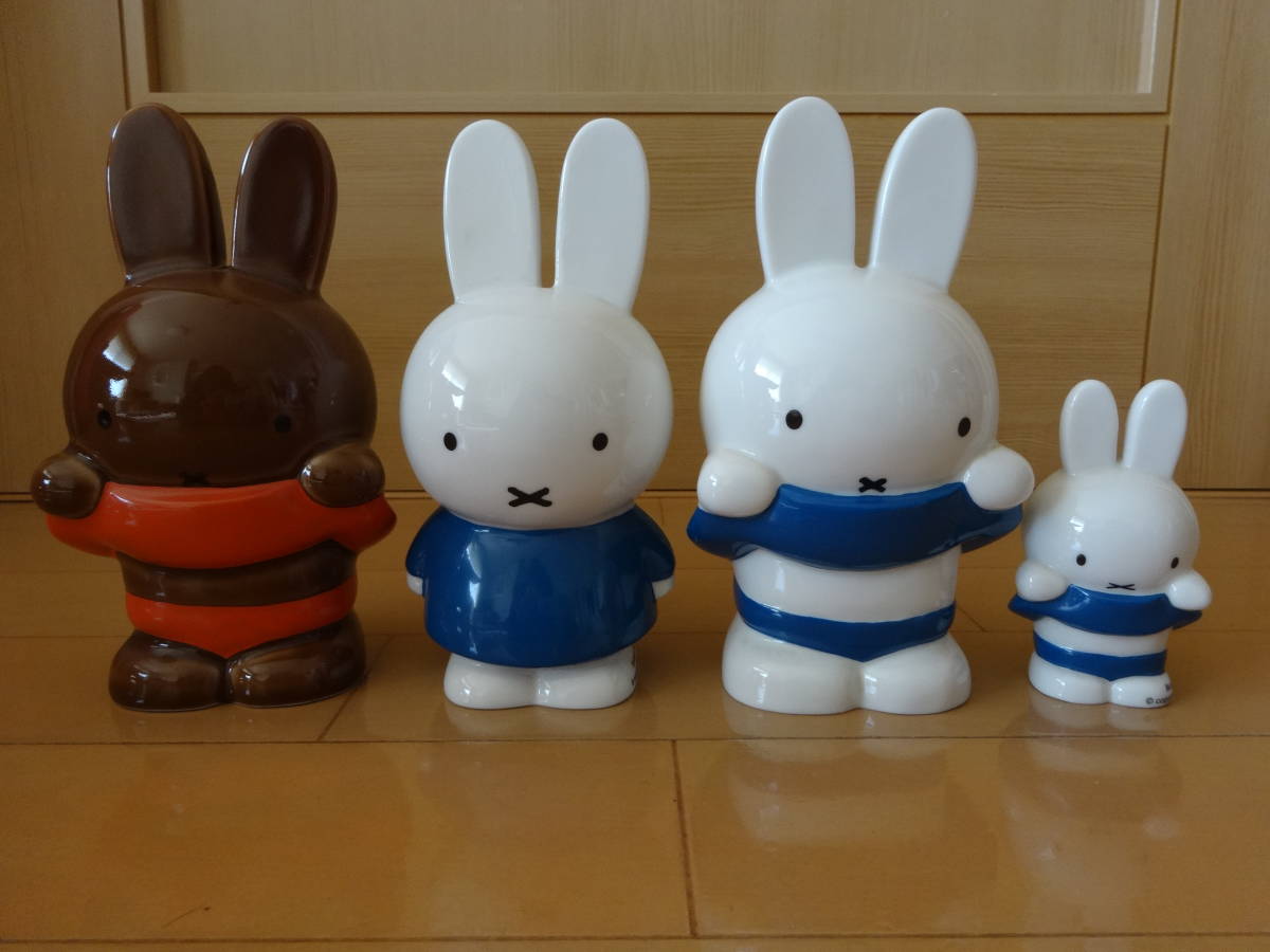ミッフィー　メラニー　陶器　貯金箱 ミッフィー メラニー 貯金箱 3個 陶器製 +おまけ の落札情報詳細