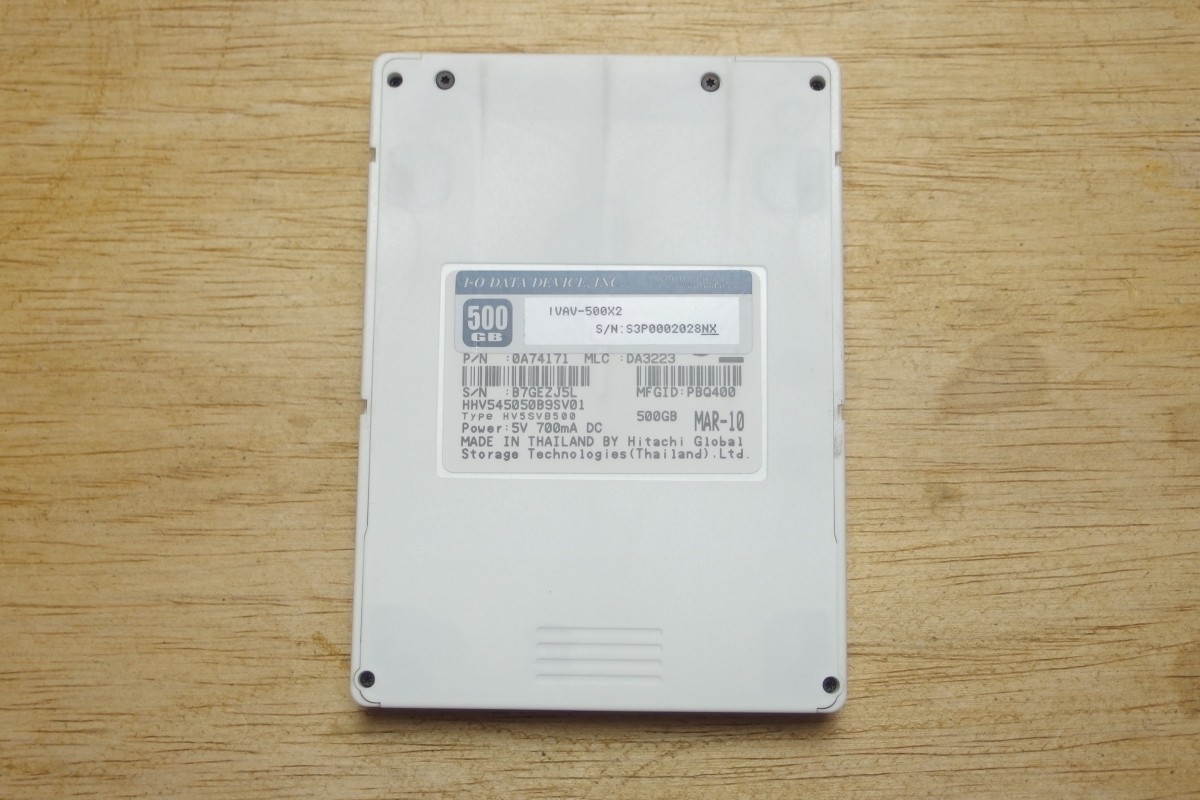 I・O・DATA 録画用カセットHDD　iVDR-S　500GB 白 ２個セット I・O・DATA 録画用カセットHDD iVDR-S 500GB 白2個セット（I-O