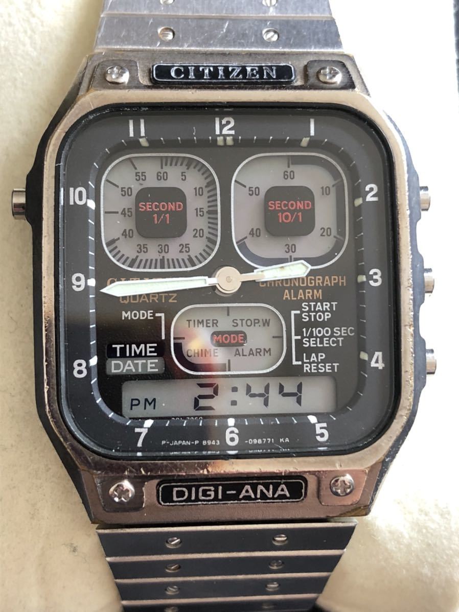 1980年代／CITIZEN DIGI-ANA 腕時計 ジェットボーイ 希少 比較的美品 動作品 80年代 CITIZEN シチズン JETBOY ジェット