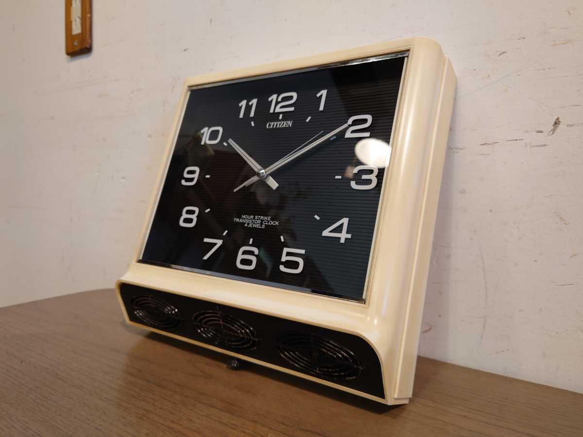 昭和レトロ CITIZEN トランジスター 柱時計 掛け時計 電子ストライク
