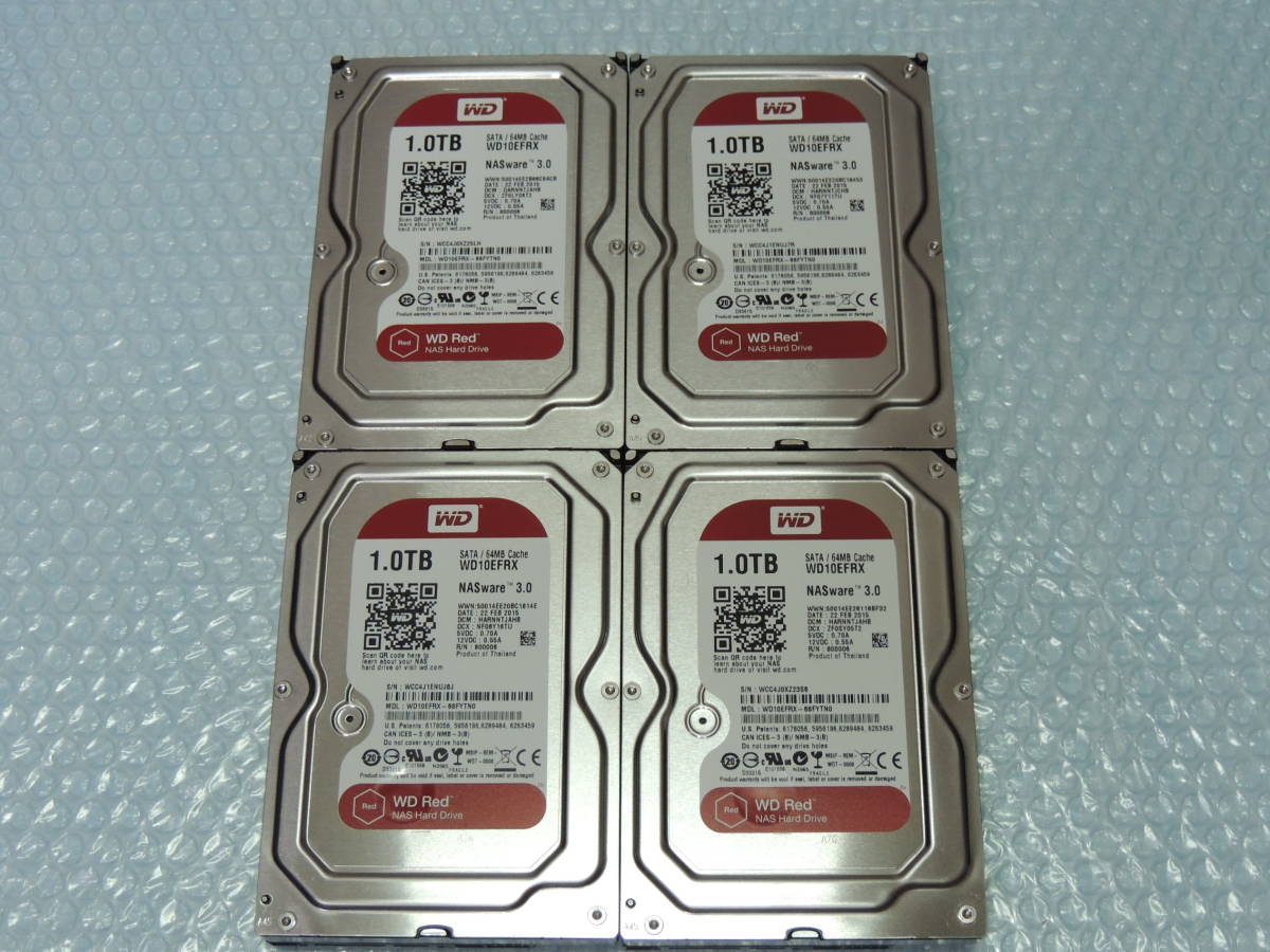 4枚まとめ売り 検品済み Wd Red 1tb Hdd 3 5インチ Wd10efrx クリッピング品1tb 500gb 管理 V 56 の落札情報詳細 ヤフオク落札価格情報 オークフリー スマートフォン版