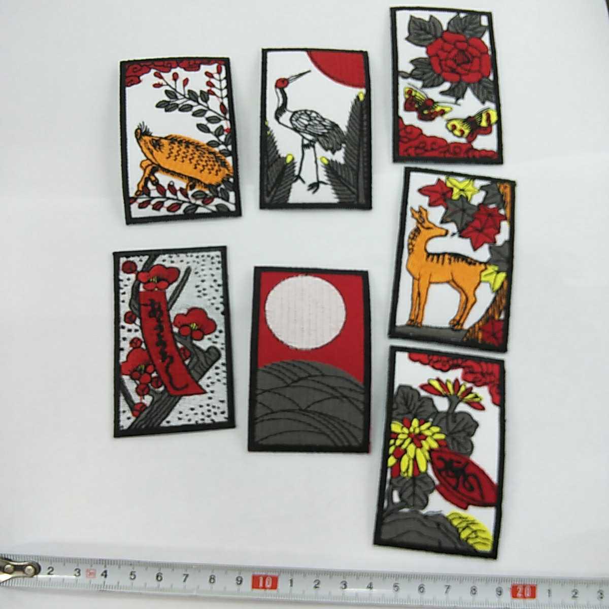 新品 花札 和 日本 Japan 猪鹿蝶 ワッペン 7枚セット M042 の落札情報詳細 ヤフオク落札価格情報 オークフリー スマートフォン版