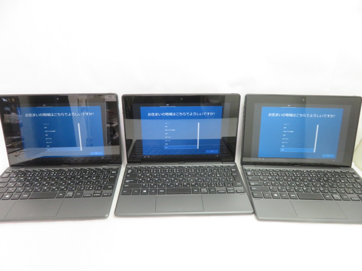 DELL デル タブレットPC T14G セパレート 10インチ ブラック Windows10 3個セット 初期化済 動作確認済の落札情報詳細