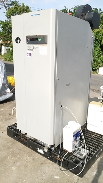 MIURA 三浦工業 蒸気ボイラー SU-300 軟水装置付き 三相200V 50Hz 灯油 ...