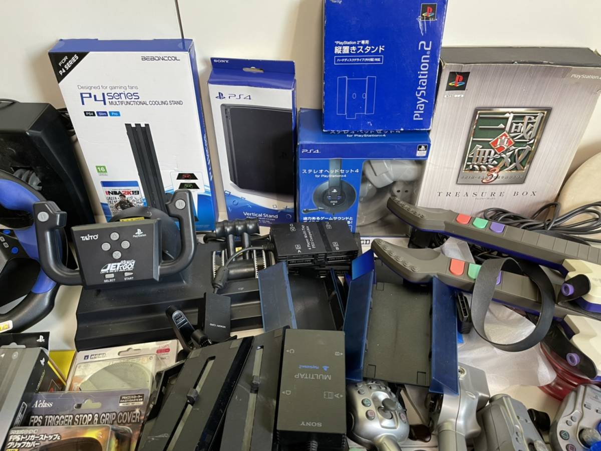 ソニー Ps Ps2 Ps3 Ps4 周辺機器 本体 大量 まとめ ハンドル コントローラー スタンド タタコン つりコン 他 動作未確認 ジャンク の落札情報詳細 ヤフオク落札価格情報 オークフリー スマートフォン版