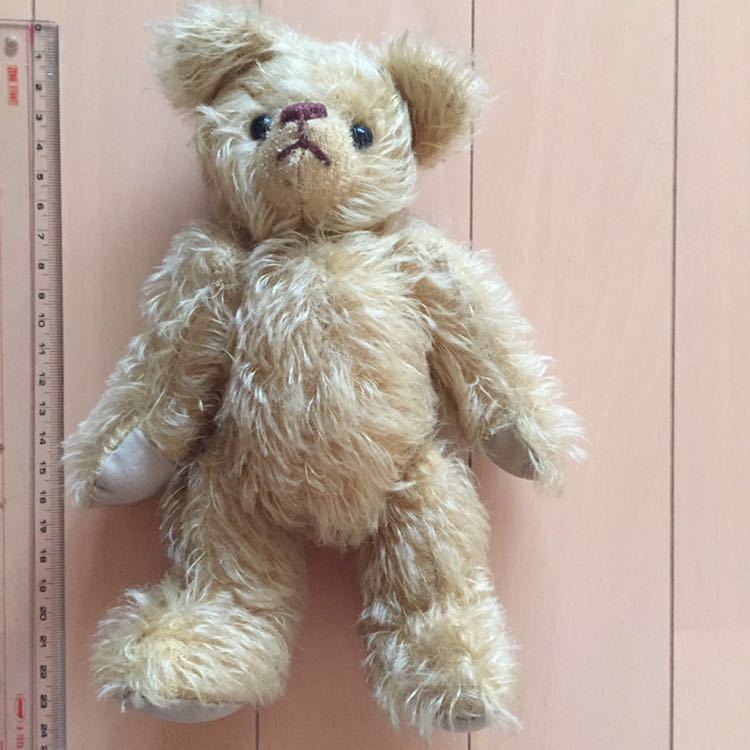 即決 手作りテディベア ハンドメイド 手縫い くまのぬいぐるみ ビンテージ アンティーク ドイツファー ガラスアイ の落札情報詳細 ヤフオク落札価格情報 オークフリー スマートフォン版