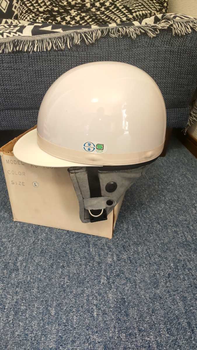 当時物ジャパンプロダクト半キャップ のこし ヘルメットオバヘル旧車半  