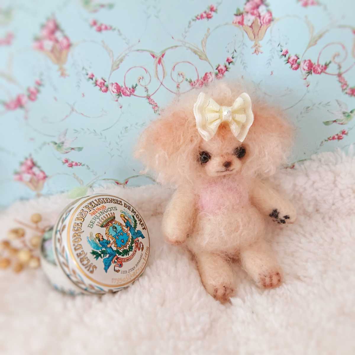 羊毛フェルト 天使のプードル トイプードル天使 トイプードル