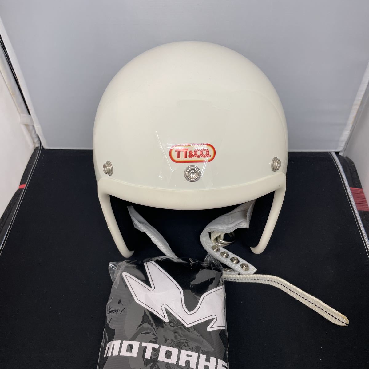 TT&CO. アイボリージェットヘルメット　TT05 楽天市場】TT&CO. スーパーマグナム ダブルストラップ仕様