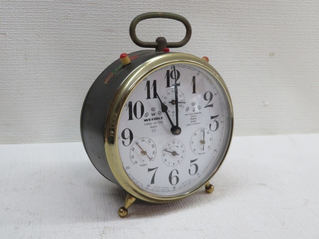 WEHRLE THREE IN ONE アナログ目覚まし時計 Wehrle Three-in-one Alarm