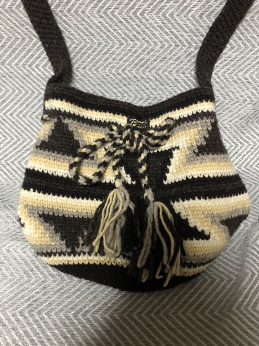 【未使用に近い】超美品 COLIMBO コリンボ TURRON MINI BAG ZS0816 BROWN ウールバッグ ミニショルダー