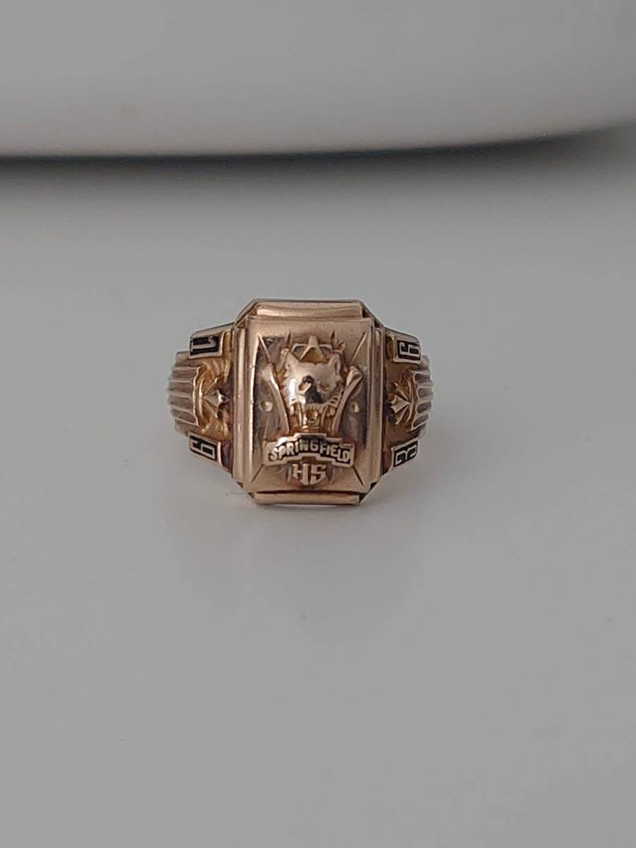 中古】1969年 ビンテージ 10K カレッジリング 指輪 Herff Jones社 12号 ...