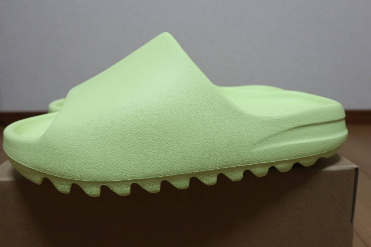 【未使用】新品 adidas YEEZY Slide Glow Green サンダル イエロー アディダス イージー スライドの落札情報詳細