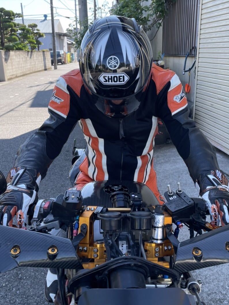 SPARK 製モタードレーシングスーツMFJ 対応Lサイズ中古革ツナギ